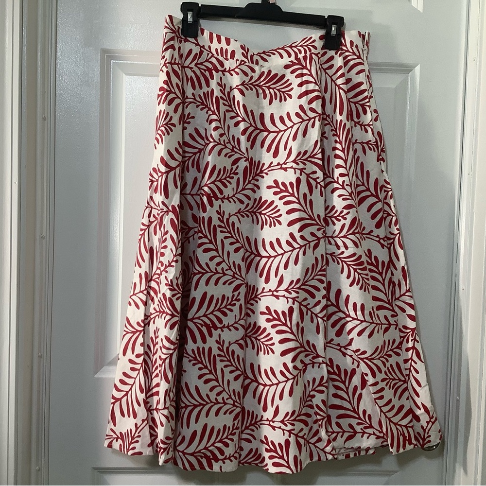Who What Wear Red and White A-Line Skirt size 12 NWT. - Picture 3 of 10